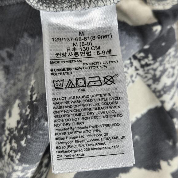 GapFit Pants Kids Medium Gray Nature Mist Fit Tech Joggers Zip Pockets Casual - Picture 9 of 12